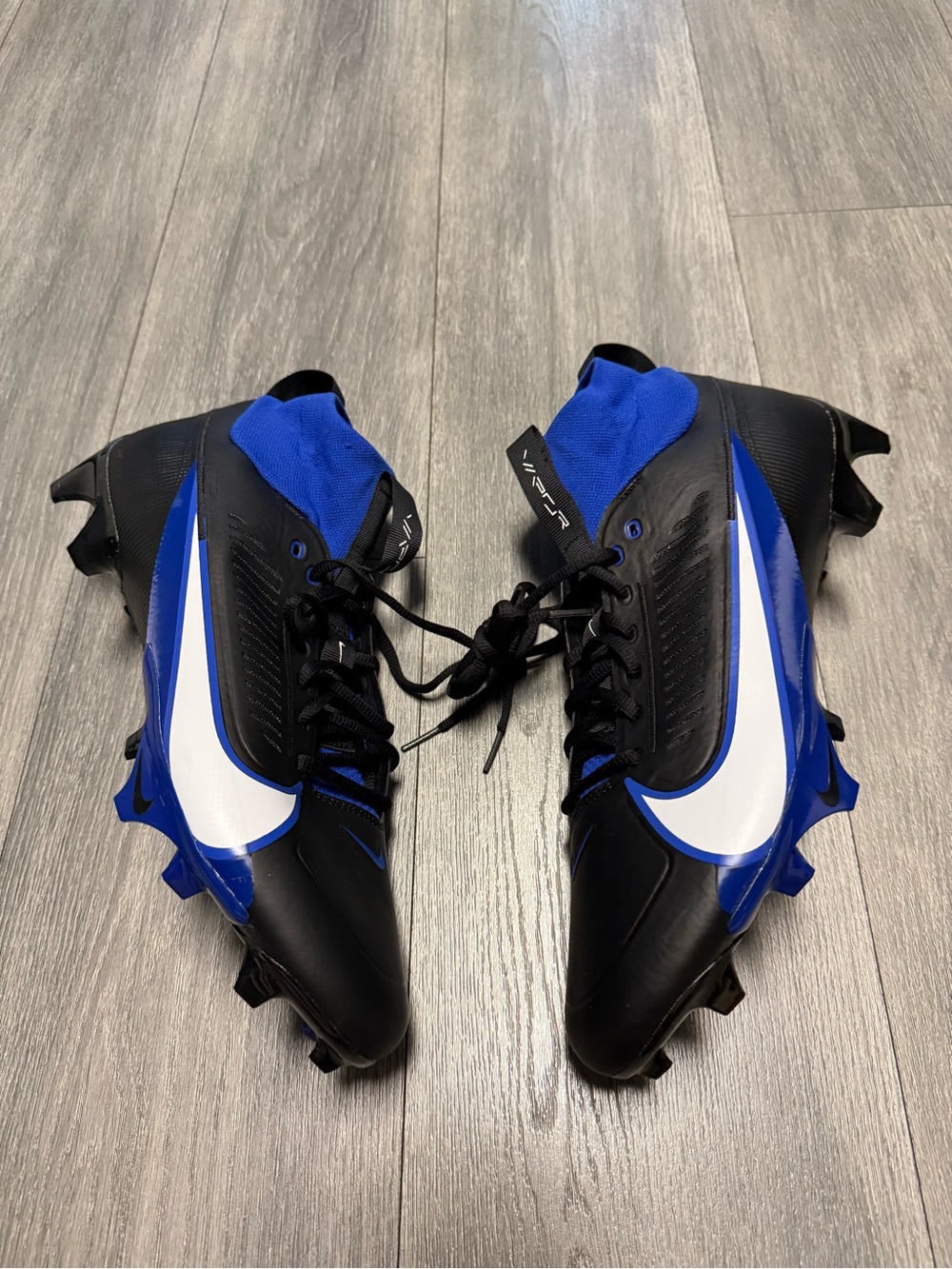 Nike Vapor Edge Pro 360 2 Black Blue Football Cleats FN7759-003 Men’s Size 13.5